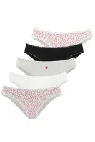 LASCANA Nohavičky  sivá melírovaná / červená / čierna / biela