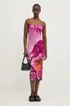Šaty Desigual LAKECOMO L růžová barva, midi, 25SWVK39