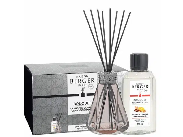 Maison Berger Paris Darčeková sada aróma difuzér Pyramide vintage ružový + náplň Orange Cinnamon 200 ml