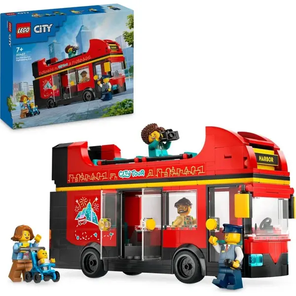LEGO® City 60407 Červený dvojpodlažný vyhliadkový autobus