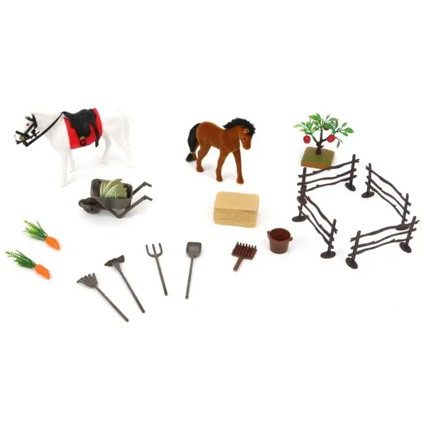 Alltoys Koníky s ohradou a doplnkami