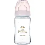 Canpol babies Fľaša so širokým hrdlom Royal Baby 240 ml ružová