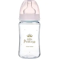 Canpol babies Fľaša so širokým hrdlom Royal Baby 240 ml ružová