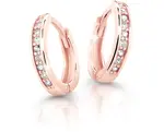 Cutie Jewellery Pôvabné kruhové náušnice z ružového zlata C3342-80-X-4 biela