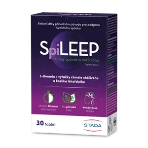 SpiLEEP, podpora spánku, L-theanin, chmel a kozlík 30 tablet