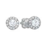 Soliter Zlaté okrúhle náušnice s čírym kryštálom 239 001 00806 07