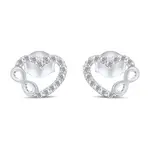 Brilio Silver Pôvabné strieborné náušnice srdiečka EA359W