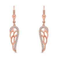 Brilio Silver Krásne bronzové náušnice Anjelské krídlo EA330R