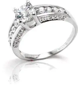 Modesi Luxusný strieborný prsteň Q16851-1L 59 mm