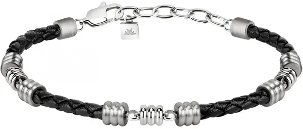 Morellato Čierny kožený náramok Cross SKR55