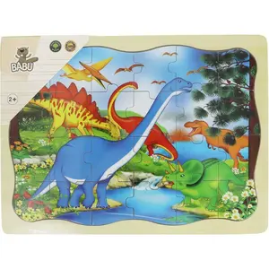 BABU - Drevené puzzle dinosaurus - 24 dielikov