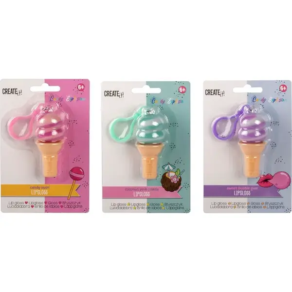 Lesk na pery Candy kournoutek so zmrzlinou prívesok