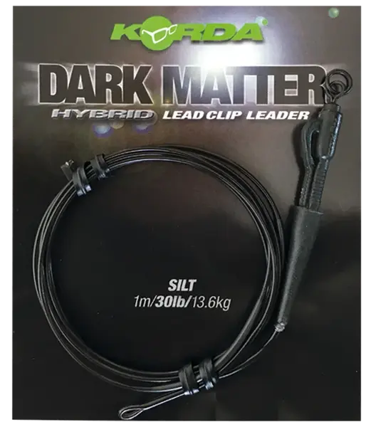 Korda koncová montáž dark matter leader qc swivel 40 lb 50 cm - gravel