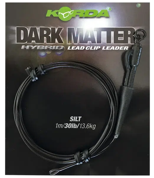 Korda koncová montáž dark matter leader hybrid lead clip 40 lb 1 m - clear