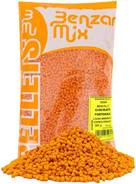 Benzar mix mikro pelety feeder 800 g 1,5 mm - čokoláda pomaranč