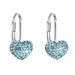 Evolution Group Srdiečkové náušnice s kryštálmi 31125.3 aquamarine