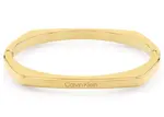 Calvin Klein Pozlátený pevný náramok z ocele Bold Metals 35000556 6,8 cm