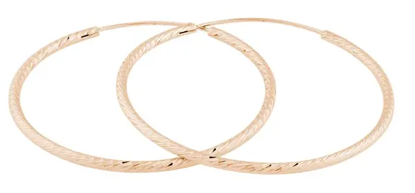 JVD Ružovo pozlátené náušnice kruhy SVLE0215XD5RO 5 cm