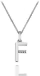 Hot Diamonds Náhrdelník Hot Diamonds Micro F Clasic DP406 (retiazka, prívesok)