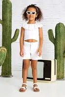 Detské bavlnené šortky Mayoral biela farba, jednofarebné, 3205