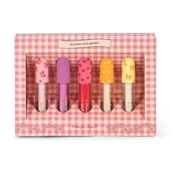 Sada leskov na pery Konges Sløjd GLITTER LIP GLOSS 5 PCS 5-pak