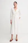 Bavlnené šaty Pepe Jeans DEEPTY béžová farba, midi, áčkový strih, PL953693