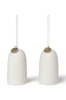 Vianočná dekorácia ferm LIVING Bell Ceramic Ornaments 2-pak