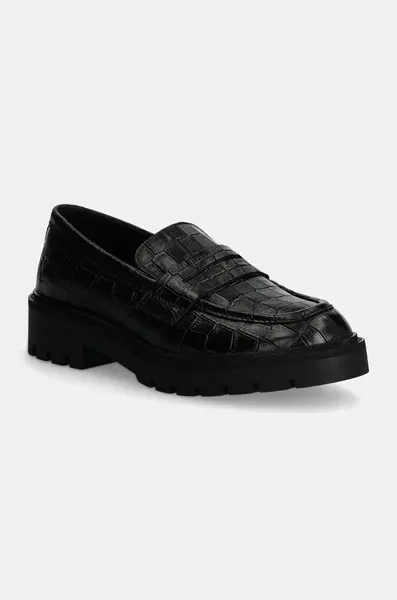 Kožené mokasíny Calvin Klein Jeans FLATFORM LOAFER MG CROC LTH