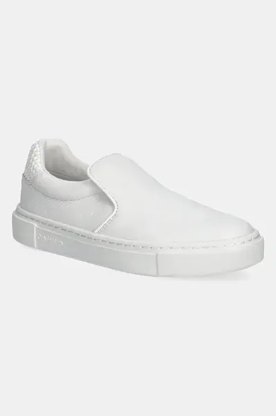 Kožené tenisky Calvin Klein CUPSOLE SLIP ON - WOVEN LTH