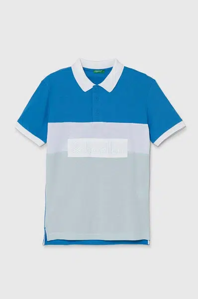 Detská bavlenná polokošeľa United Colors of Benetton vzorovaný