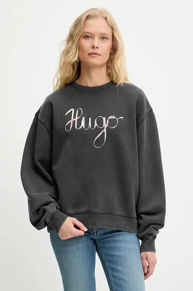 Bavlnená mikina HUGO Deroxina_4