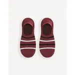 Vínové pruhované ponožky Celio Siflag