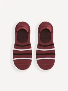 Vínové pruhované ponožky Celio Siflag