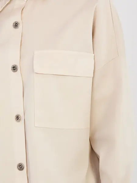 Béžová jednofarebná košeľa