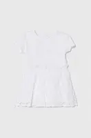 Dívčí šaty Guess bílá barva, mini