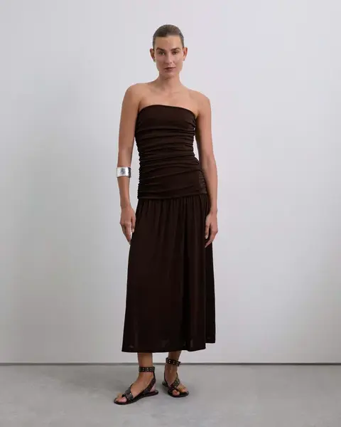 Scalpers Šaty  tmavohnedá