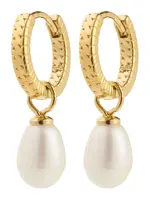 Pilgrim Náušnice 'Elliana'  zlatá / perlovo biela