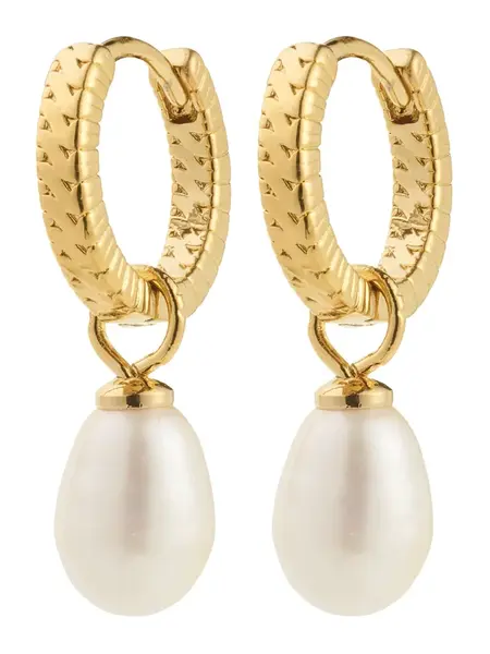 Pilgrim Náušnice 'Elliana'  zlatá / perlovo biela