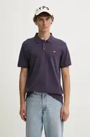 Bavlněné polo tričko Levi's vínová barva