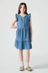 Levi's  Dětské bavlněné šaty  FLUTTER SLEEVE BUTTON UP D