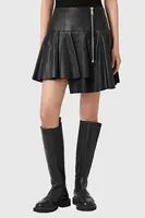 Kožená sukně AllSaints IRINA