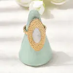 Horse Eye 304 Stainless Steel Open Cuff Rings for Women