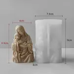 Virgin Mary Goddess Statue Candle Silicone Molds