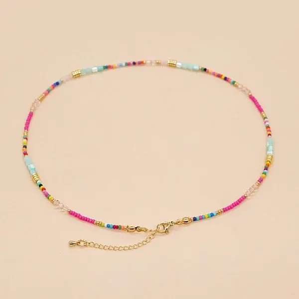 Glass Seed Beaded Necklaces for Women