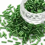 Plated Glass Bugle Beads