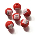 Valentine's Day Element Printed Wood Beads