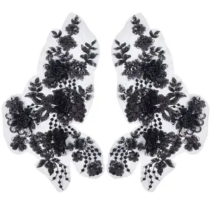 Polyester Paillette Embroidered Cloth Sew on Patches