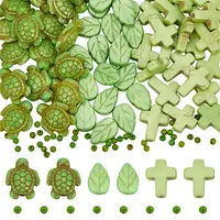 120pcs 4 styles Dyed Synthetic Turquoise Beads