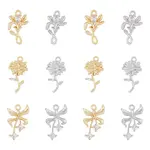 12Pcs 6 Styles Brass Micro Pave Cubic Zirconia Pendants