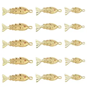 6Pcs 3 Styles Brass Micro Pave Clear Cubic Zirconia Pendants